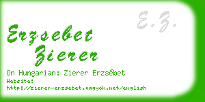 erzsebet zierer business card